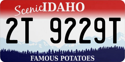 ID license plate 2T9229T