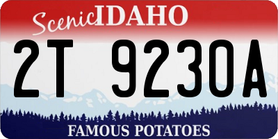 ID license plate 2T9230A
