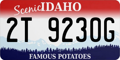ID license plate 2T9230G