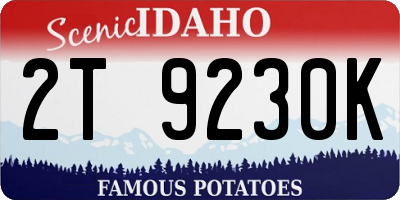 ID license plate 2T9230K