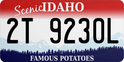 ID license plate 2T9230L