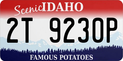 ID license plate 2T9230P