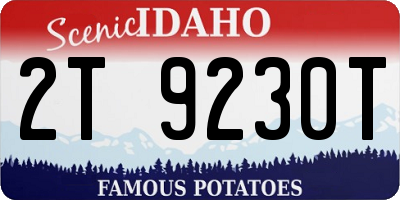 ID license plate 2T9230T