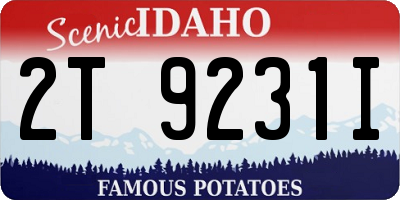 ID license plate 2T9231I
