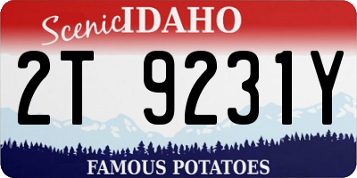 ID license plate 2T9231Y