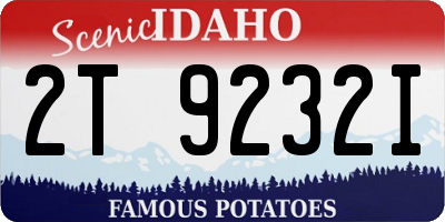 ID license plate 2T9232I