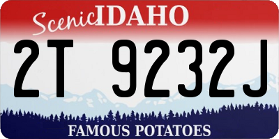 ID license plate 2T9232J