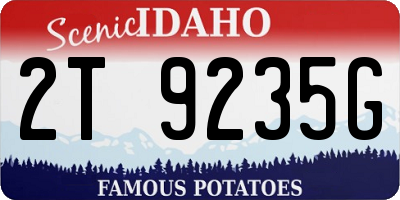 ID license plate 2T9235G
