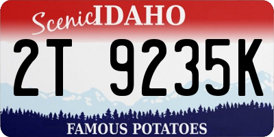 ID license plate 2T9235K