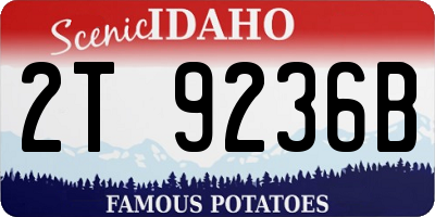ID license plate 2T9236B