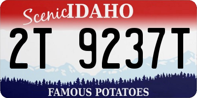 ID license plate 2T9237T