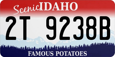 ID license plate 2T9238B
