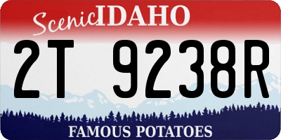 ID license plate 2T9238R
