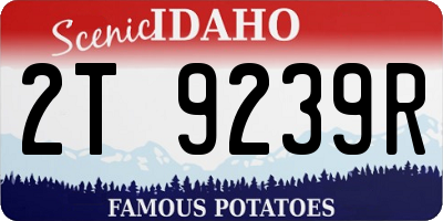 ID license plate 2T9239R