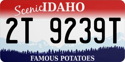ID license plate 2T9239T
