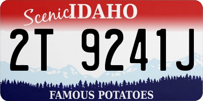 ID license plate 2T9241J