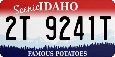 ID license plate 2T9241T