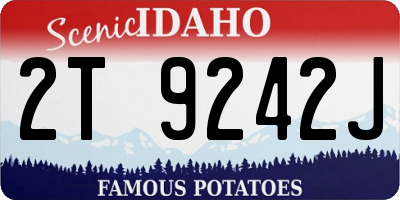 ID license plate 2T9242J