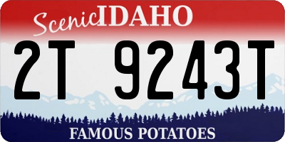 ID license plate 2T9243T