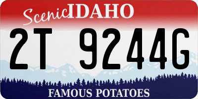 ID license plate 2T9244G