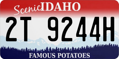 ID license plate 2T9244H