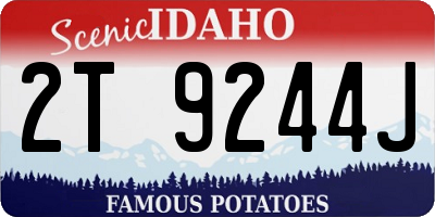 ID license plate 2T9244J