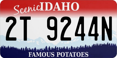 ID license plate 2T9244N
