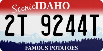 ID license plate 2T9244T