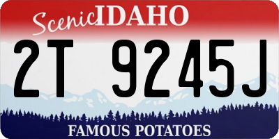 ID license plate 2T9245J