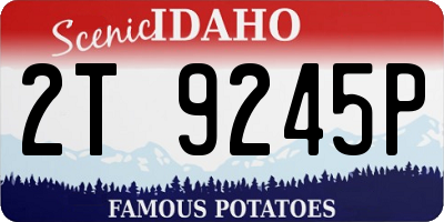 ID license plate 2T9245P