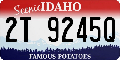 ID license plate 2T9245Q