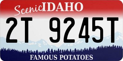 ID license plate 2T9245T
