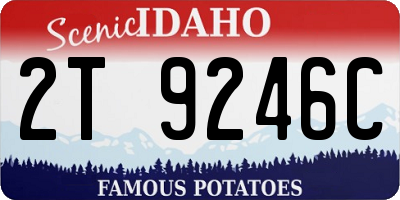 ID license plate 2T9246C