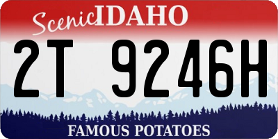 ID license plate 2T9246H