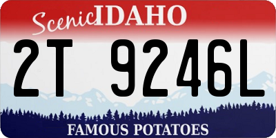 ID license plate 2T9246L