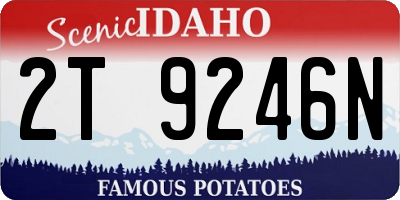 ID license plate 2T9246N