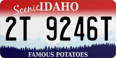 ID license plate 2T9246T