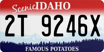 ID license plate 2T9246X