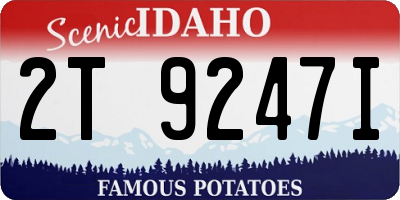 ID license plate 2T9247I