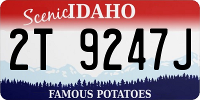 ID license plate 2T9247J