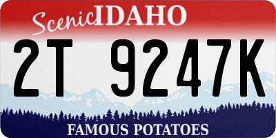 ID license plate 2T9247K