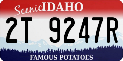 ID license plate 2T9247R