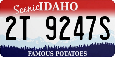 ID license plate 2T9247S