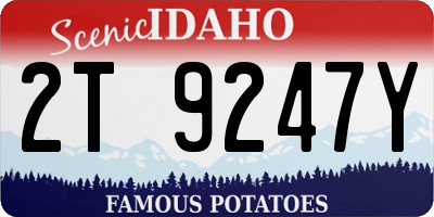 ID license plate 2T9247Y