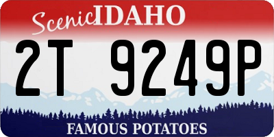 ID license plate 2T9249P
