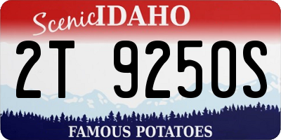 ID license plate 2T9250S