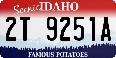 ID license plate 2T9251A