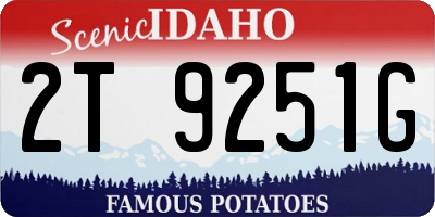 ID license plate 2T9251G