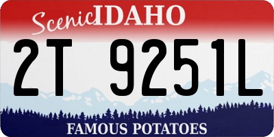 ID license plate 2T9251L