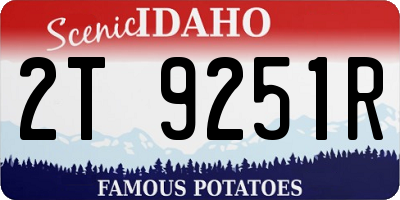 ID license plate 2T9251R